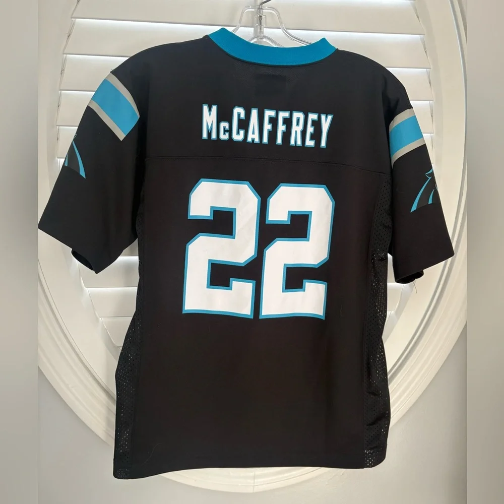 NFL Team Apparel Youth Large Black Home Jersey Carolina Panthers McCaffrey